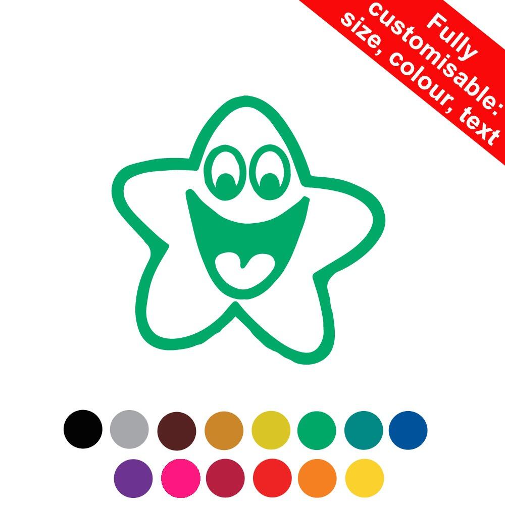 Self-inking Teacher Stamps | Star Dollar Smile Personalised Teacher Stamp 19-30mm