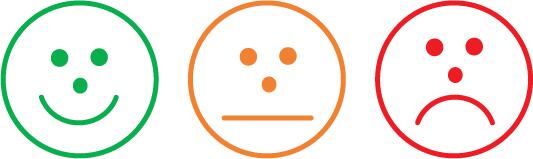 3 faces, traffic light assessment system