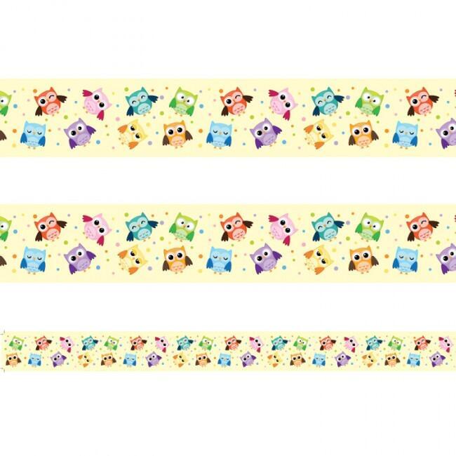 Classroom Display Borders | Colourful Owls 12 metre Borders.