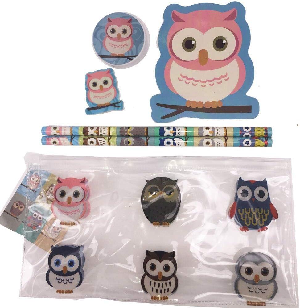 Low Cost Stationery | Cute Owl Stationery Set. 6 Designs, Perfect Low Cost Gift / Gift Case