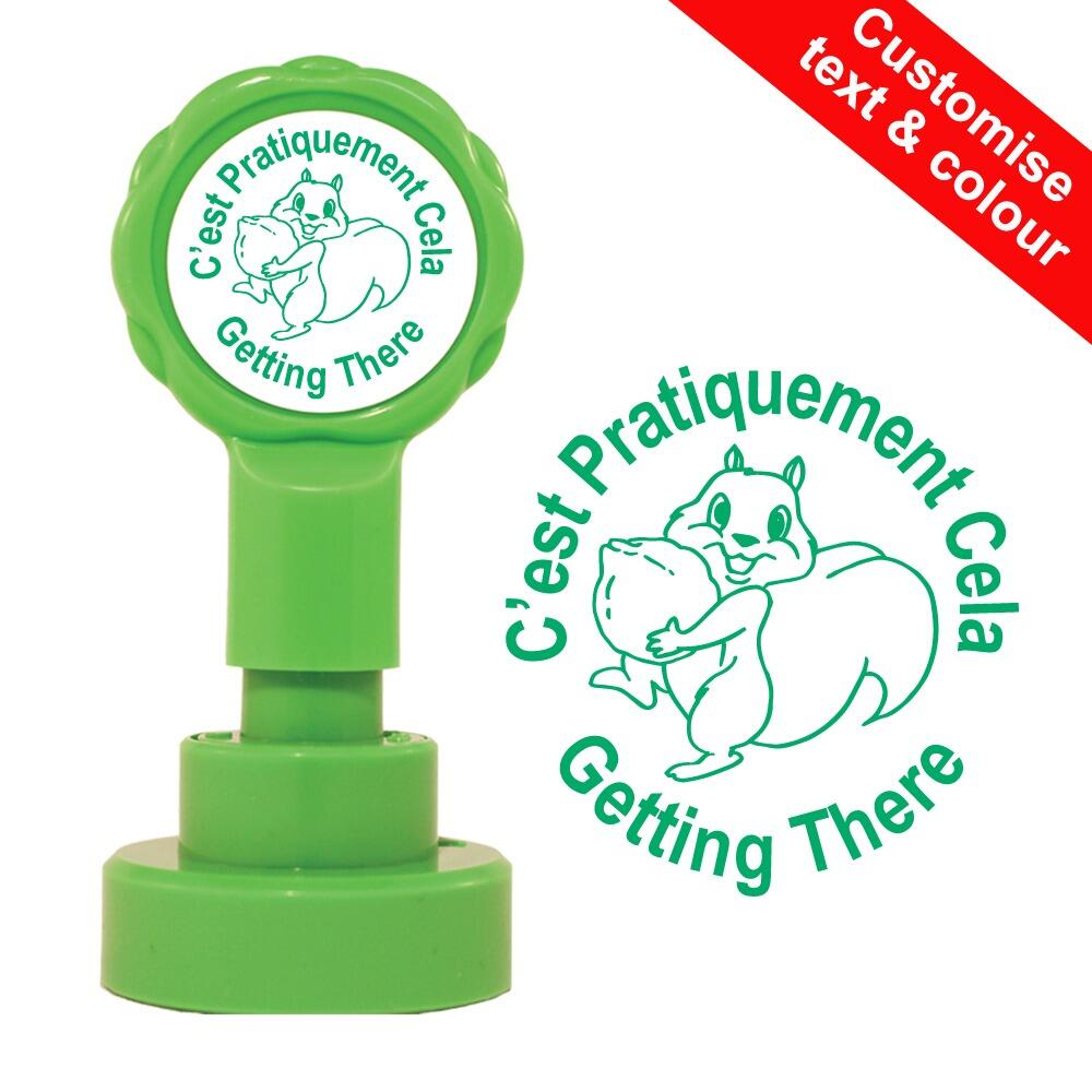 Teacher Stamps | Feedback Self-inking Stamper. 22mm Reinkable. Personalise Text/Colour/Size/Font - View #6