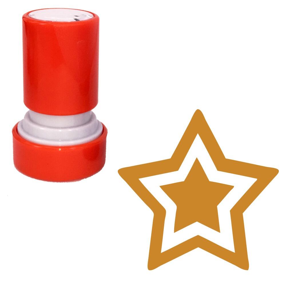 Teacher Stamps | Bronze Star, Self-inking Teacher Stamp for Praise / Reward