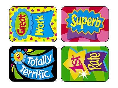 Reward Stickers | 100 x Large Positive Praise Stickers for Teachers (T47117)
