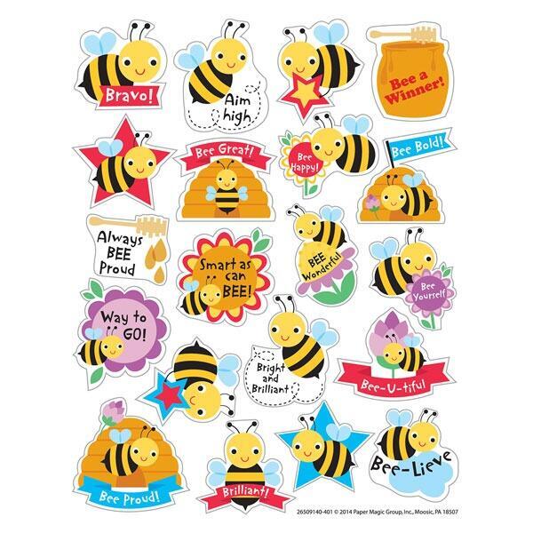 Smelly Stickers | 80 x Honey Scented Busy Bee Reward Stickers, Range of Fun Designs