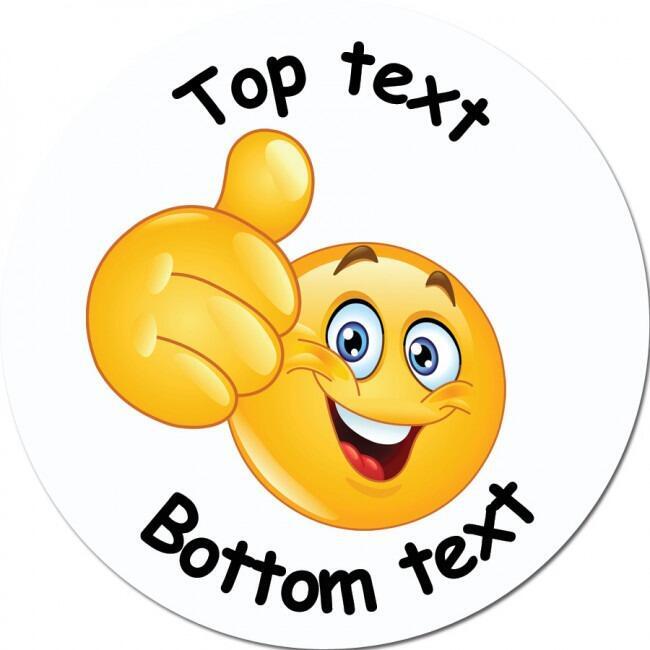 Personalised Stickers | Great Value Custom Thumbs Up Emoji Stickers. Optional Scented Sticker Option