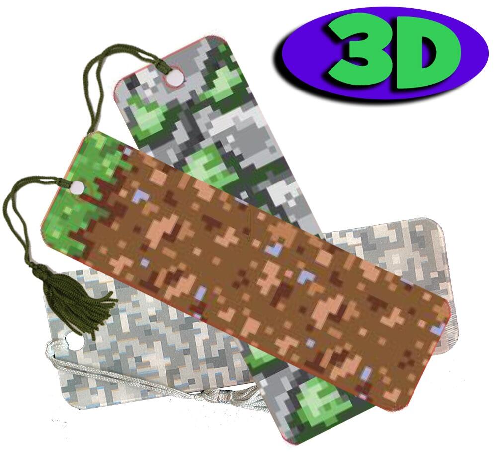 3D Bookmarks | 8-bit Pixel 3D Bookmark for Gamers - Ideal Reading Incentive/Class Present/Gift