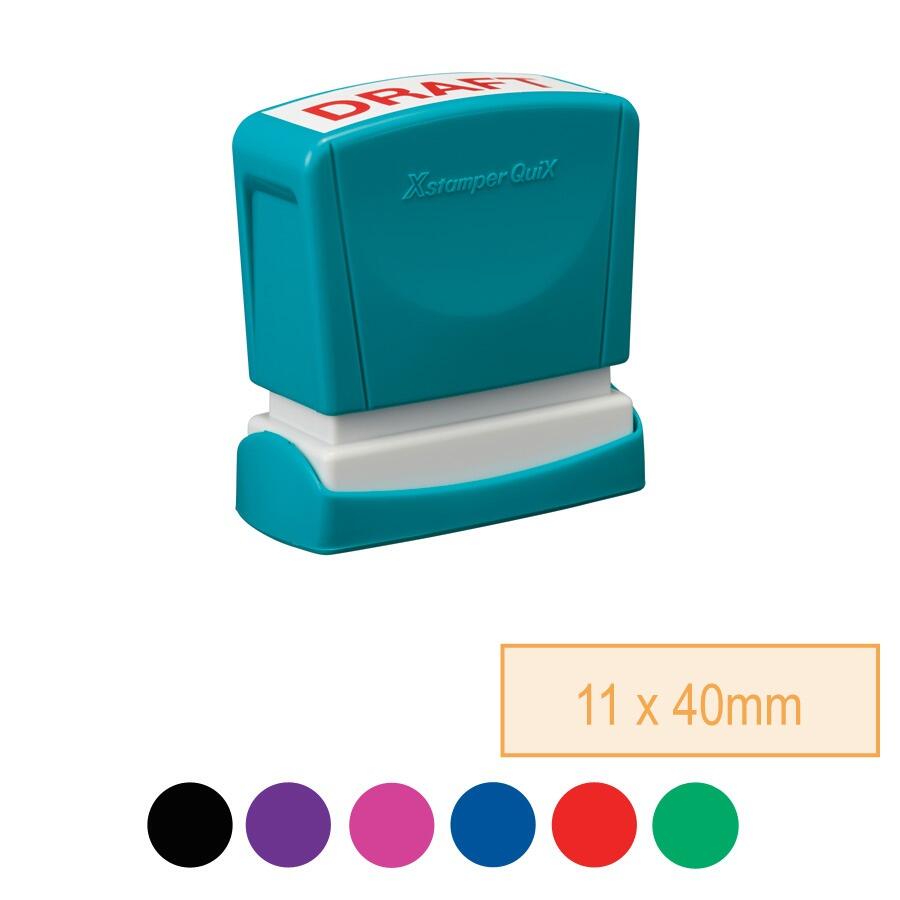 Custom Stamp | 11x40mm Small Rectangle Self-inking Stamp 6 Ink Colours ...