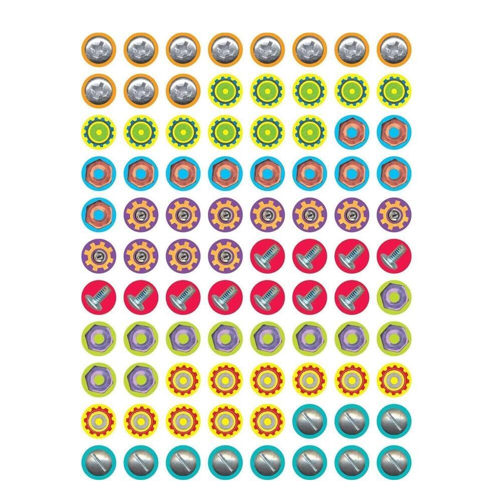 Sticker Chart Stickers | 880 x 10mm Colourful Nuts and Bolts Stickers Bumper Pack (CTP4386)