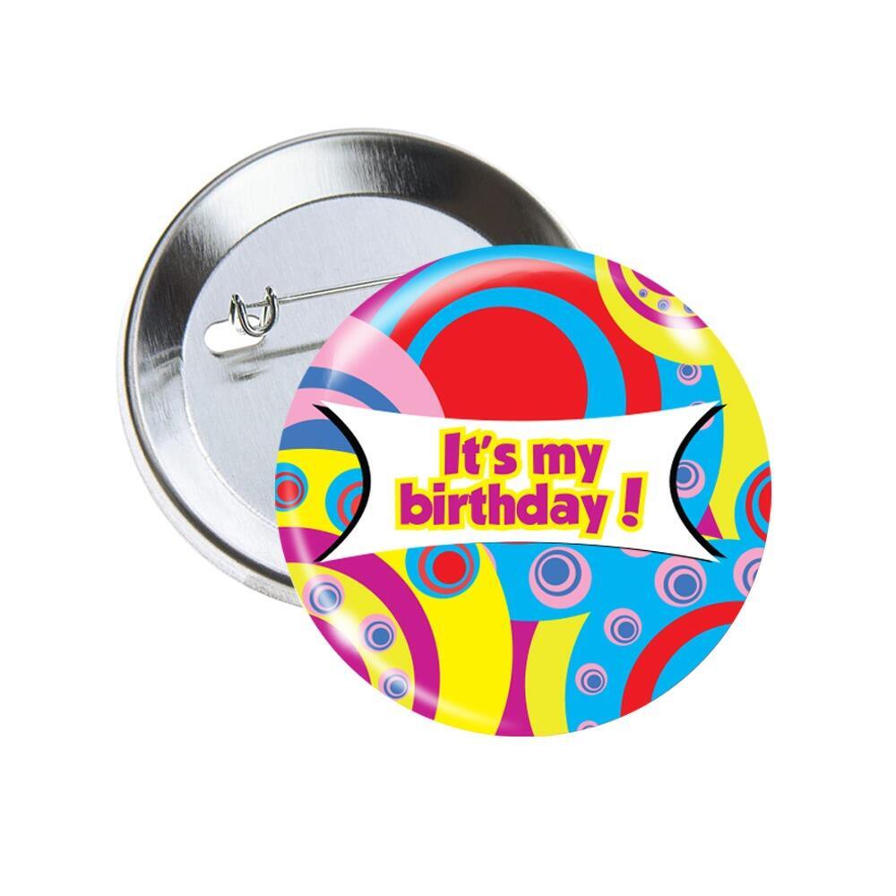 Birthday Badges | It's My Birthday! Pin Badges. Stunning Retro Design. Perfect Low Cost Student Gift