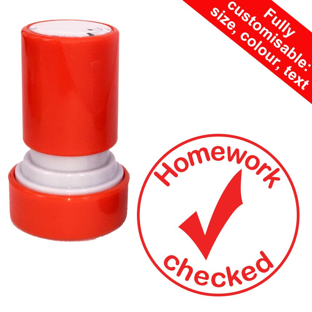 Teacher Stamps | Homework checked Teacher Stamp