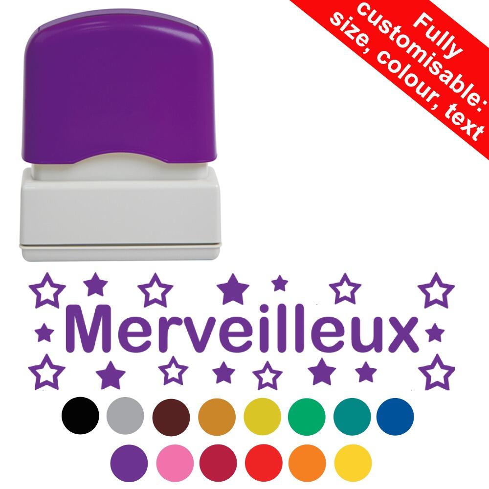 Custom Stamps | Merveilleux Personalised French Teacher Stamp 39-44mm