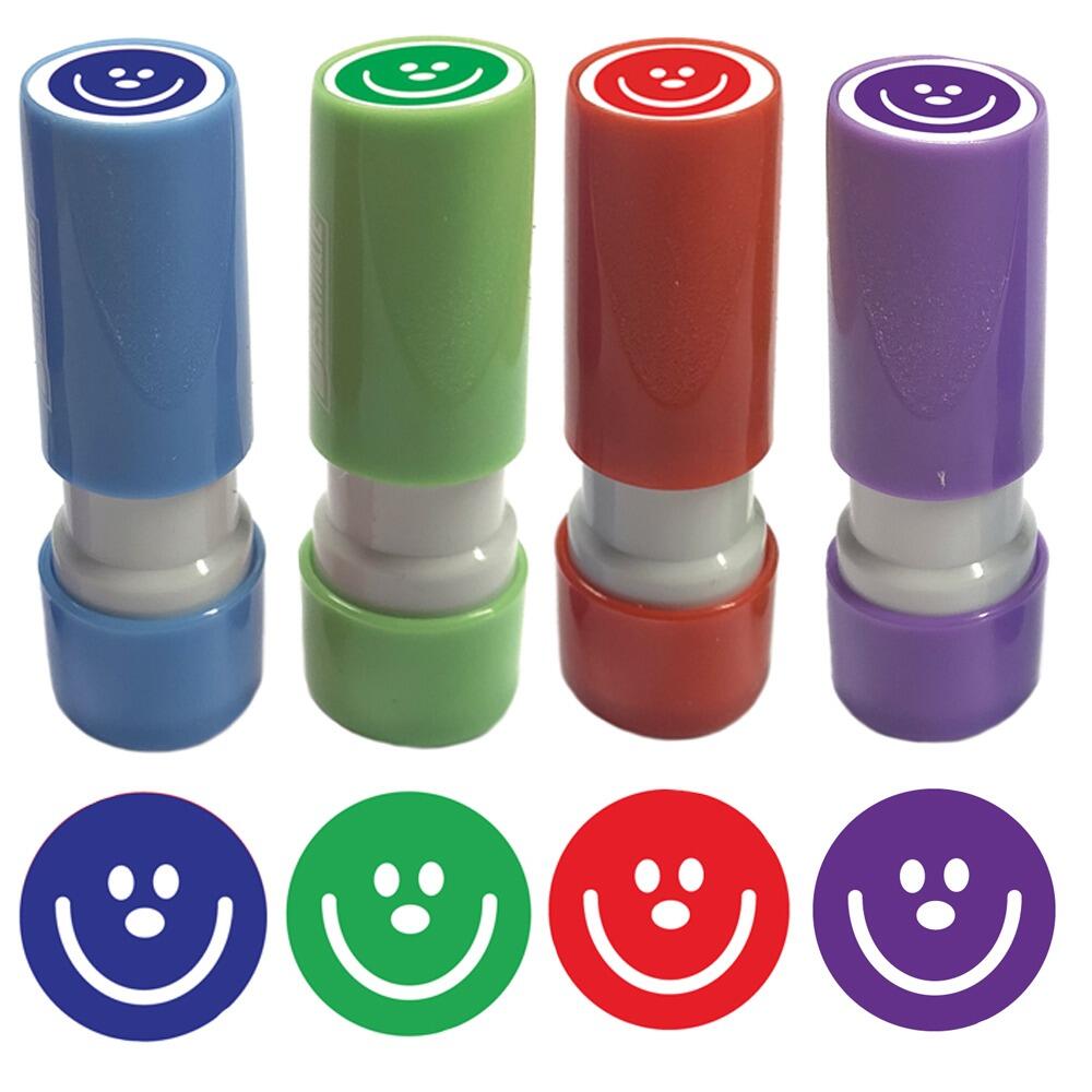 Small Stamps | 4 Stamp Set Cute Smiley Face Mini Stamps for Teachers ...