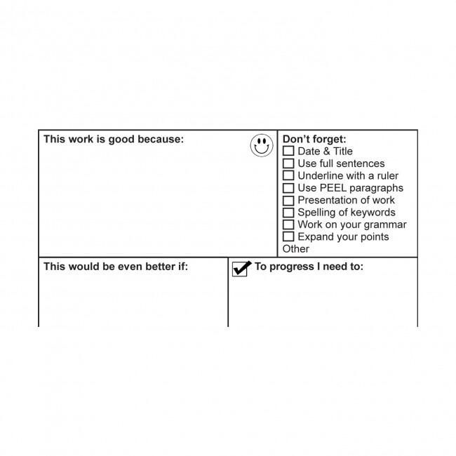 Teacher Stamp sale | PEEL, Presentation, Grammar, Feedback - KS2 Literacy Stamp, Black Ink