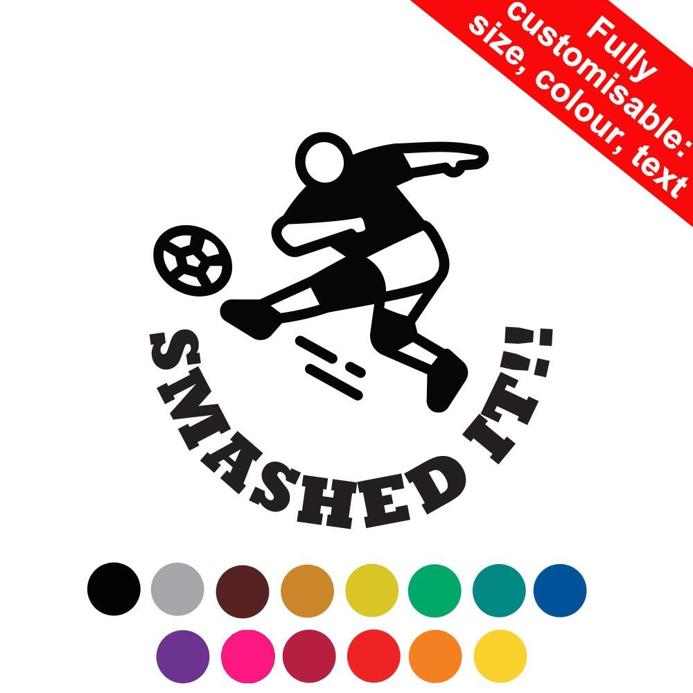 Teacher Stamps | Smashed It! Self-inking Stamp. Fun Football 22mm Design. Choice: Colour, Font, Text