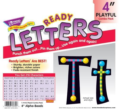 Classroom Display Lettering  | 10cm  Stunning Beads Design Letters for Notices x 216 (T79755)