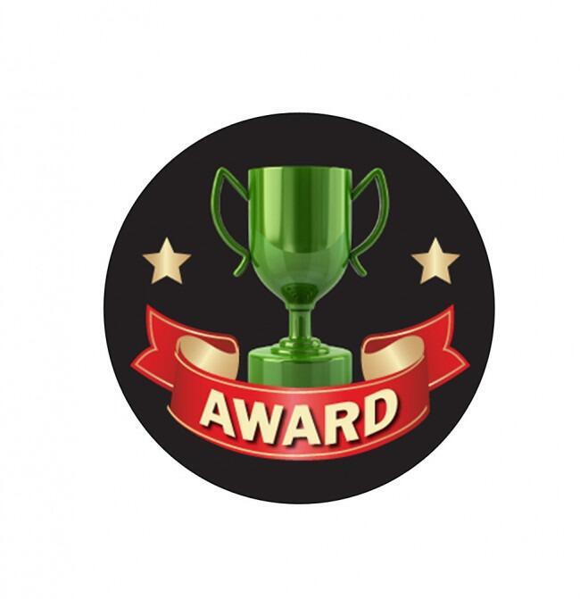 Teacher Stickers | 72 x "Award" Trophy Design Teacher Reward Stickers for All Achievers / Sports