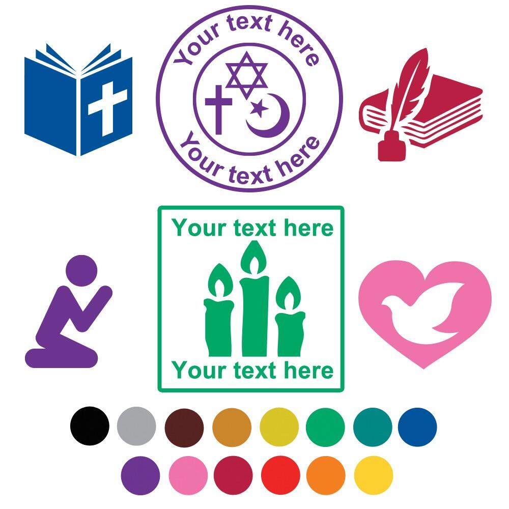 Custom Stamps | Personalised Religious Education / RE Teacher Self-Inking Stamp. Custom Options