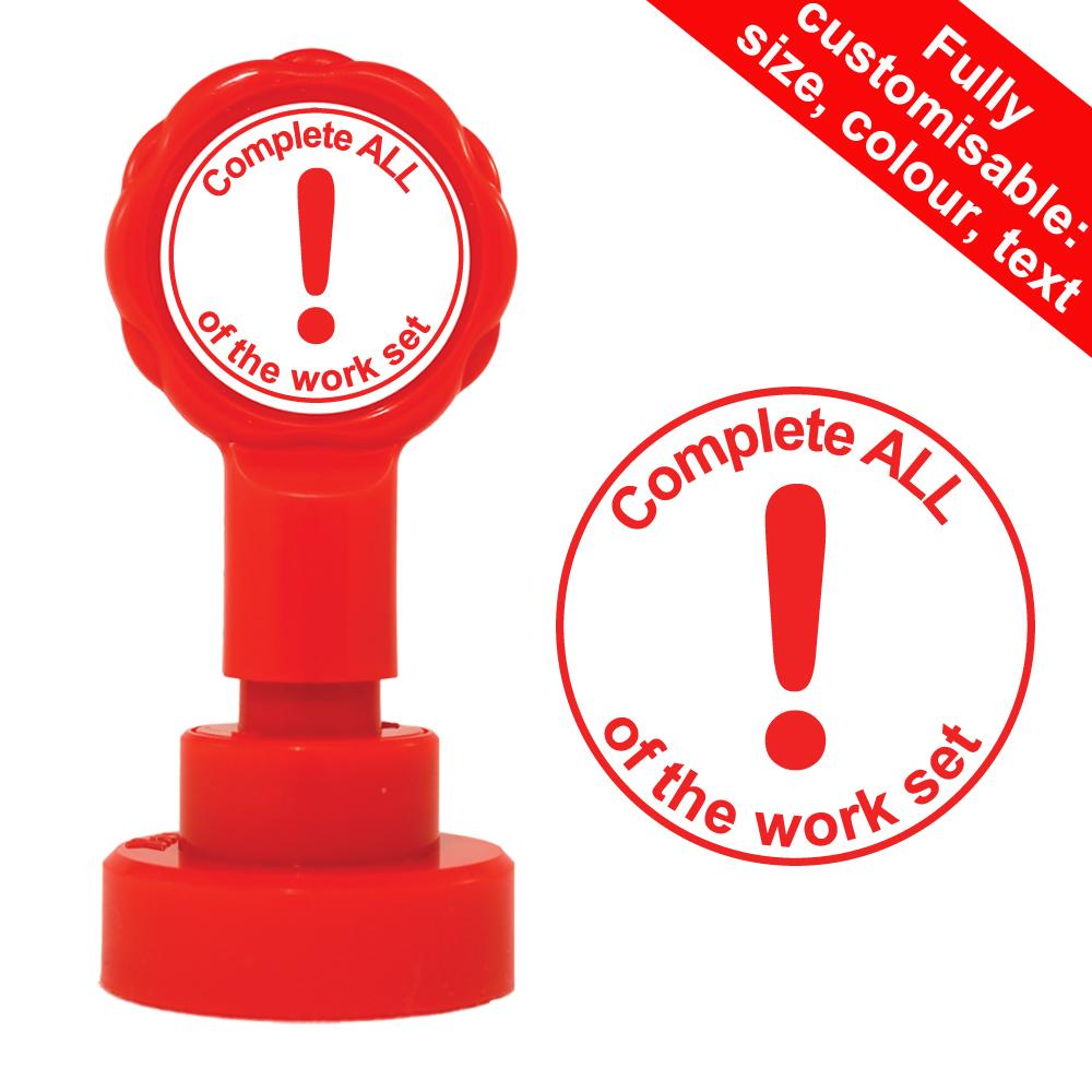 Teacher Stamps | Complete all of the work set Teacher Stamp