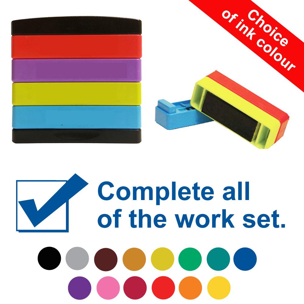 Teacher Stampers | Complete all of the work set Customisable Layer Teacher Stamp - 44x14mm