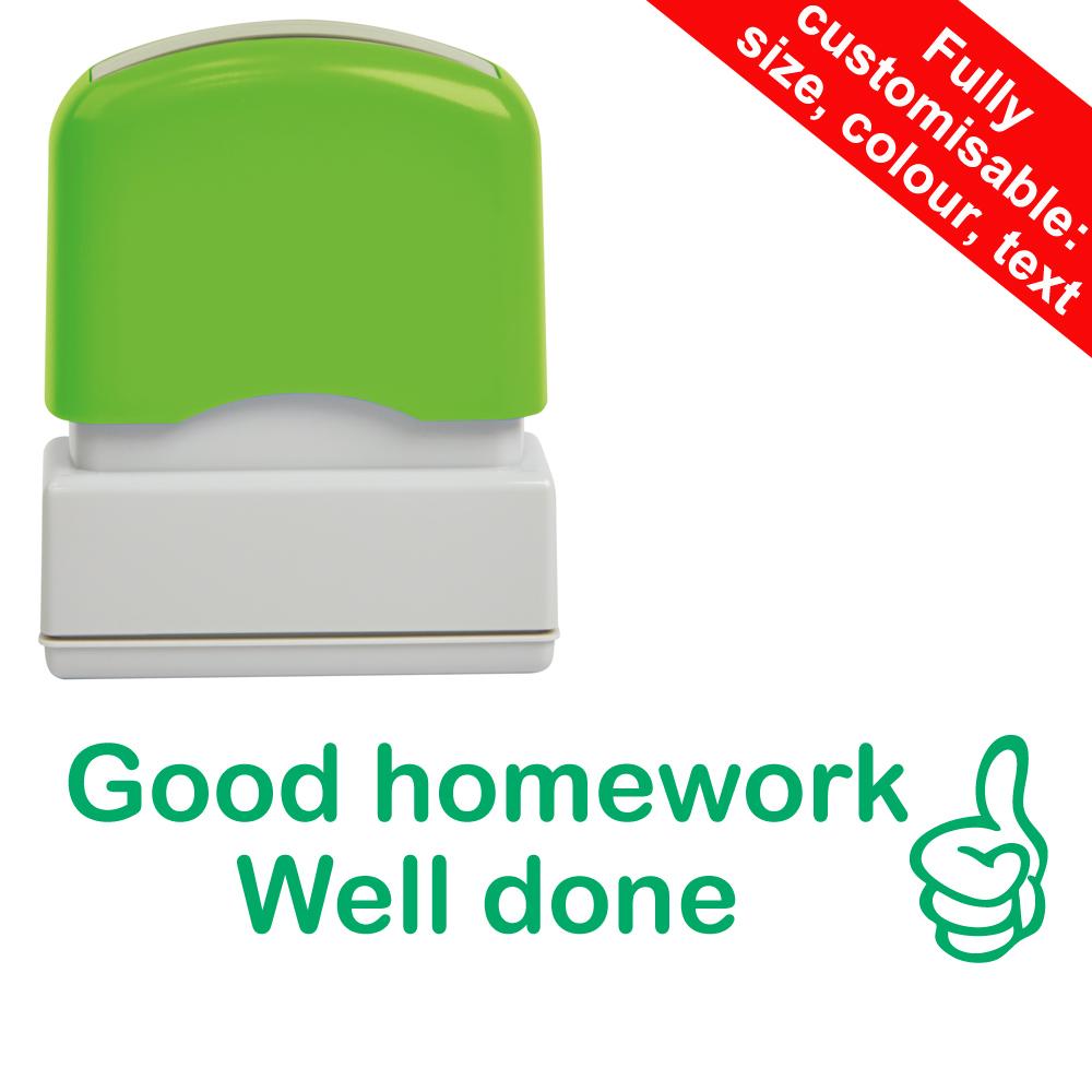 School Stamps | Good homework Well done Teacher Stamp - 39x10mm