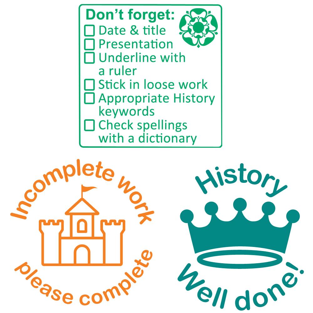 History Stamps | History Marking Teacher Self-Inking Stampers