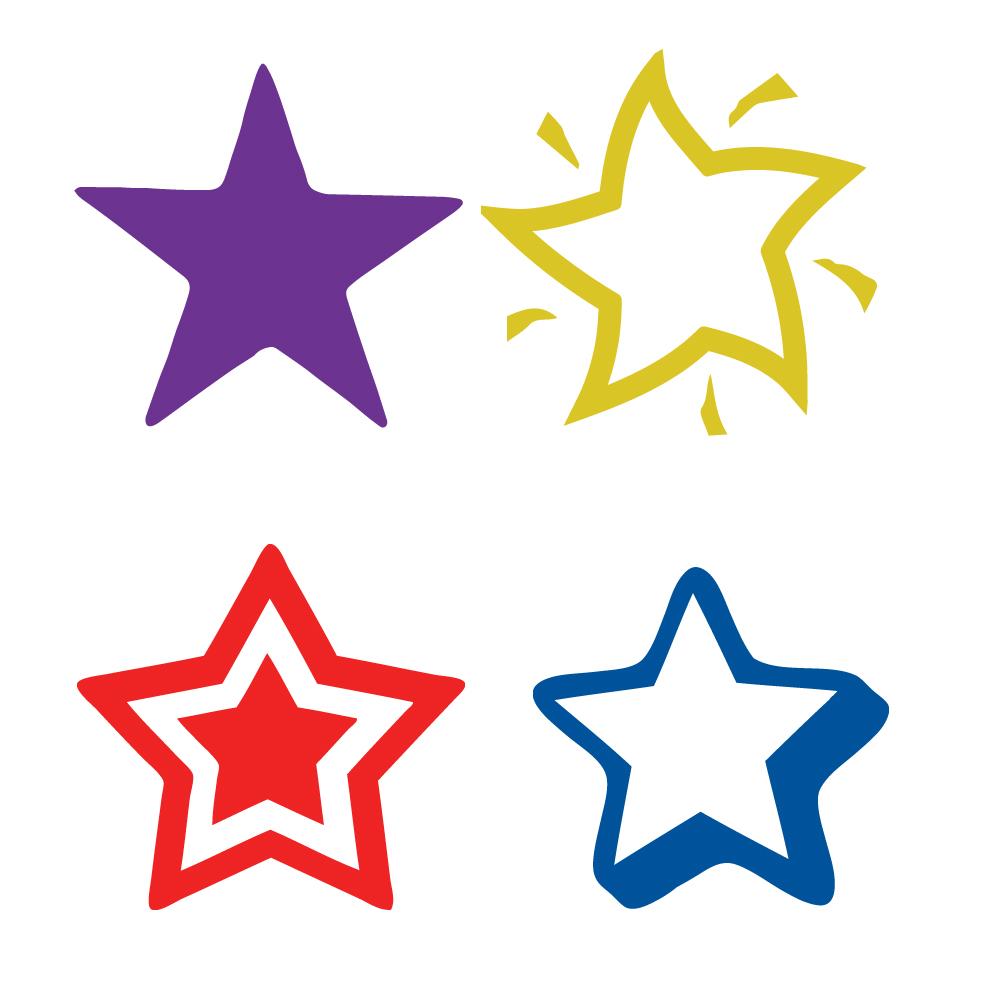 School / Craft Custom Star Stampers | Star Images for Personalised / Custom Stamps