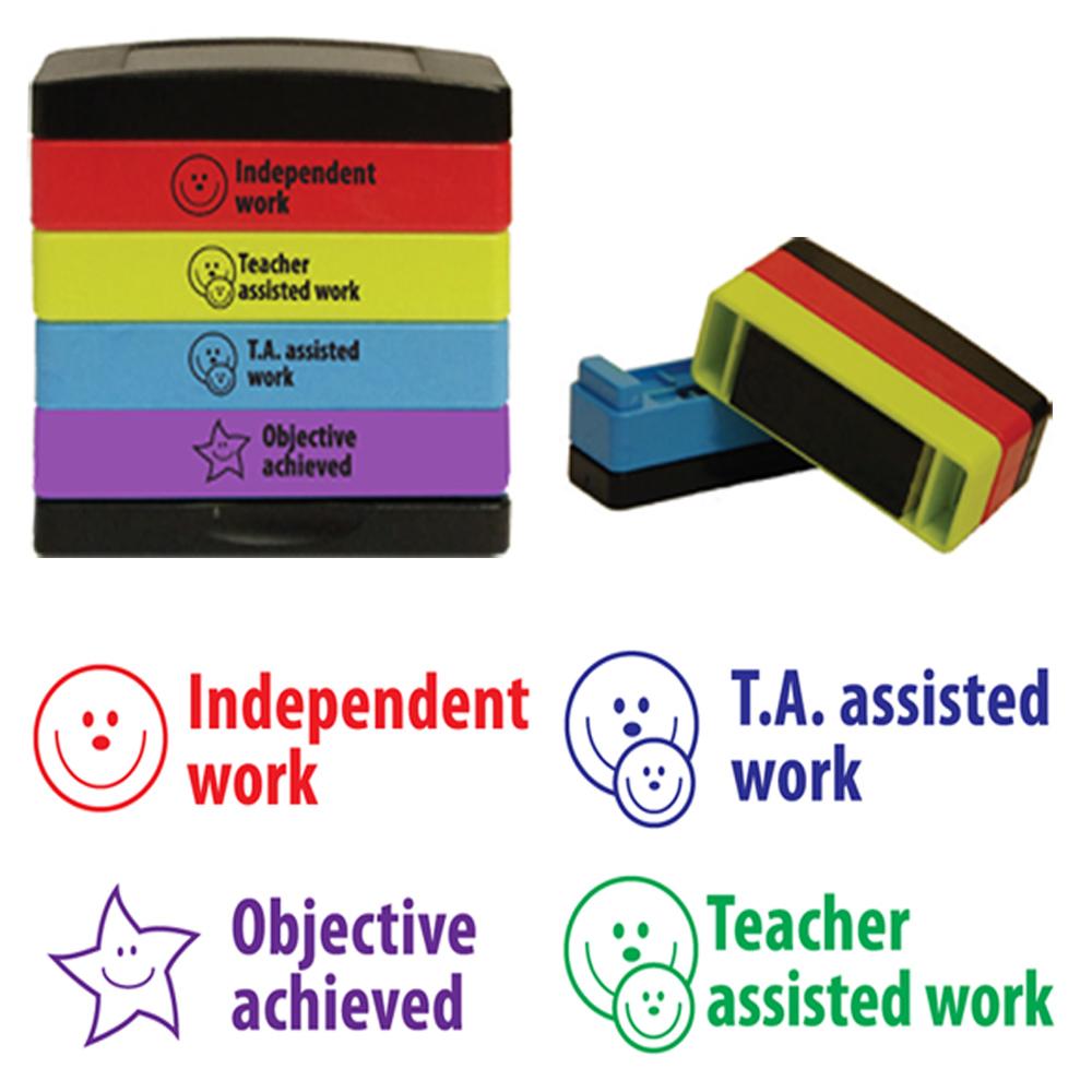 Teacher Stamps | Independent/Teacher/T.A. Assisted Work, Objective ...