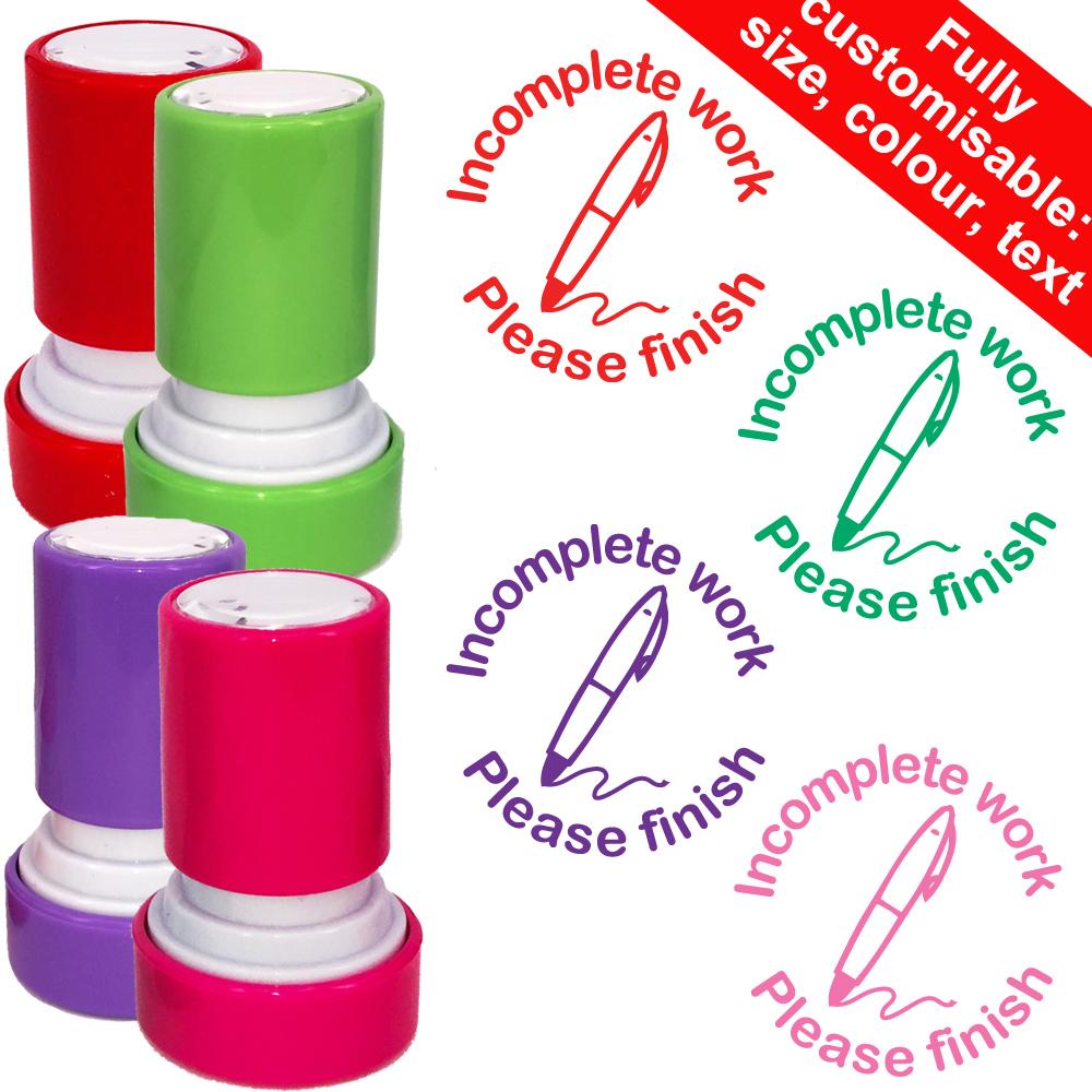 Teacher Stamps | Incomplete work, Please finish Teacher Stamp