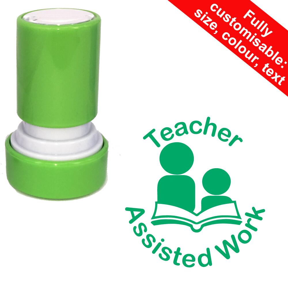 Assisted Work Stampers | Teacher Assisted Work Teacher Stamp - 22mm^