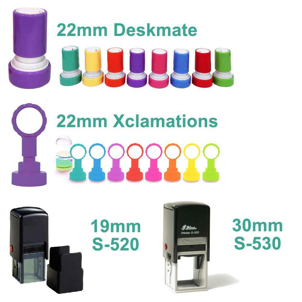 Personalised Teacher Stamps | Stamp Mount / Image Size Options