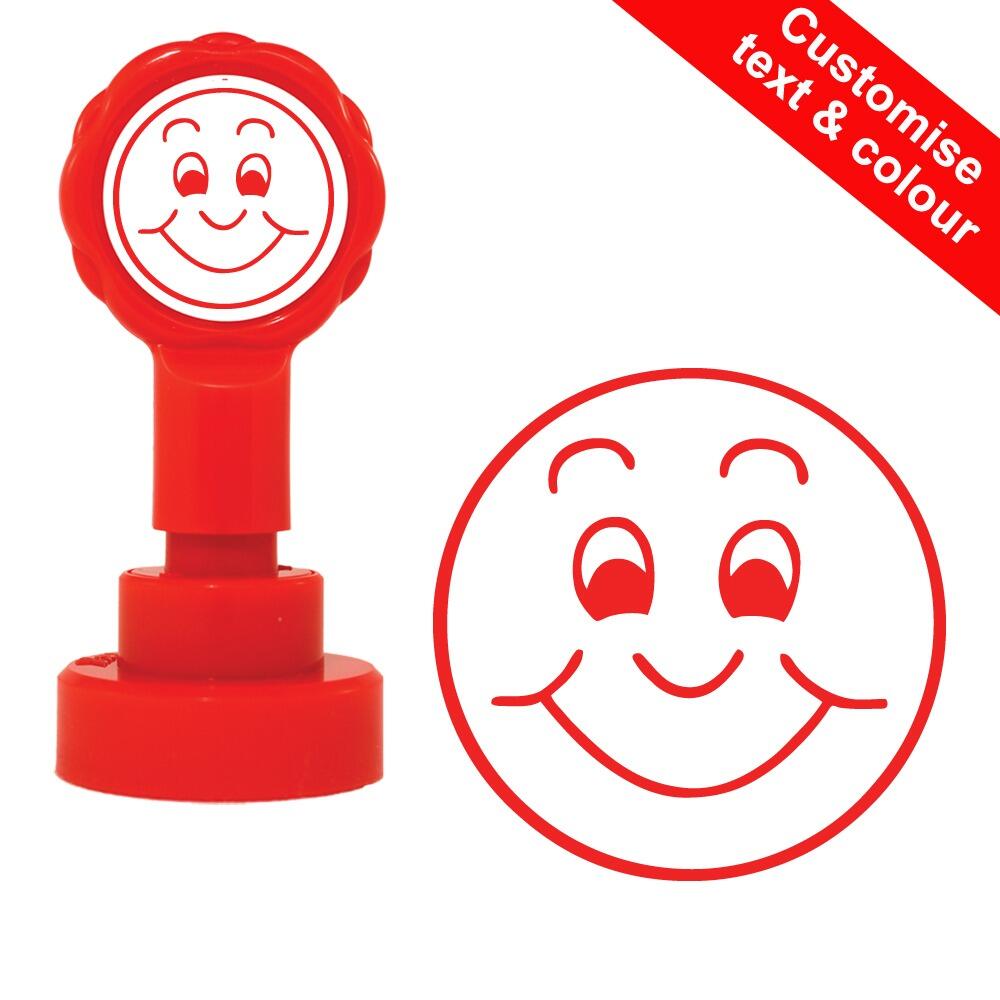 Self-inking Teacher Stamps | Smiley Face Teacher Stamp - 22mm