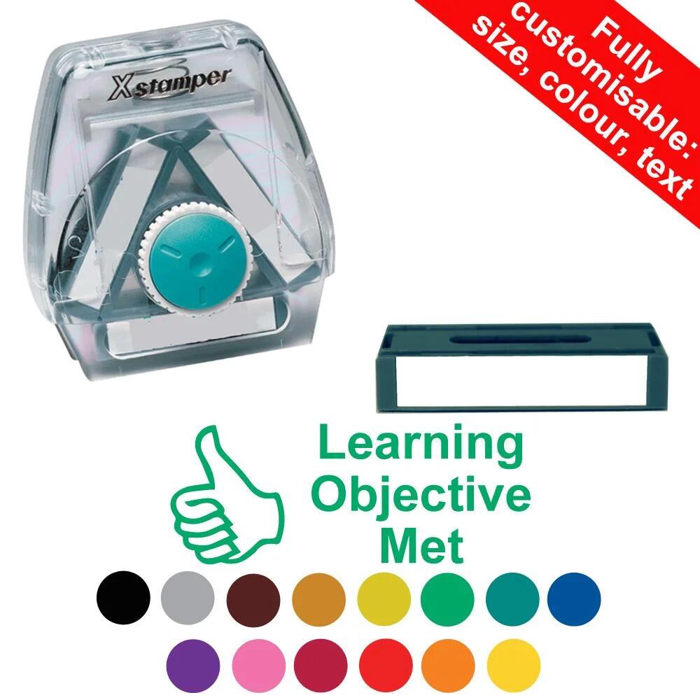 Objective Stampers | Learning Objective Met - 3-in-1 Twist N Stamp Brick - 40x14mm