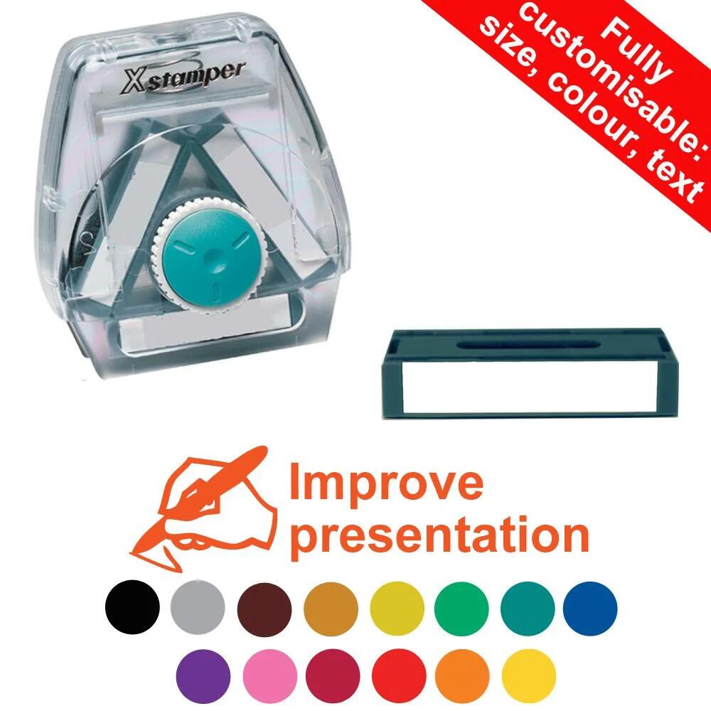 Teacher Stampers | Improve presentation Customisable 3-in-1 Twist N Stamp Brick - 40x14mm