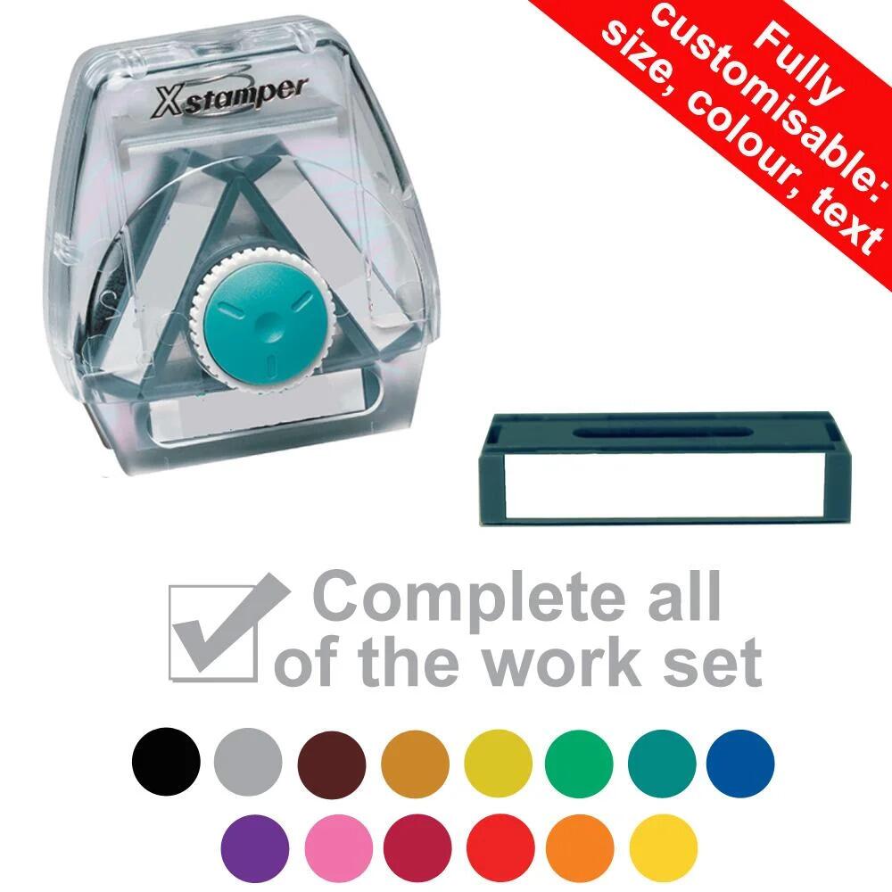 Teacher Twist Stampers | Complete all of the work set Customisable 3-in-1 Twist N Stamp Brick - 40x14mm