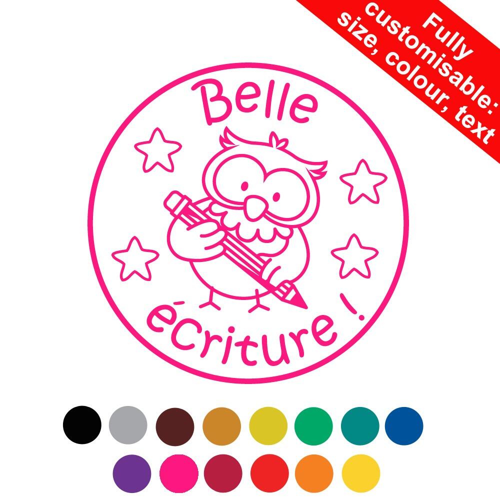 French School Stampers | Belle écriture French Teacher Stamp - 22mm