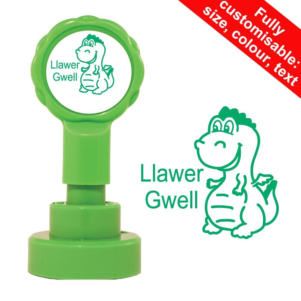 Self-inking Teacher Stamps | Llawer Gwell Welsh Personalised Teacher Stamp - 22mm