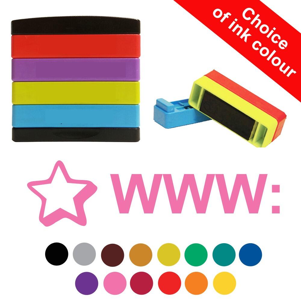 Self-inking School Stamper | WWW: Personalised Layer Teacher Stamp 44x14mm