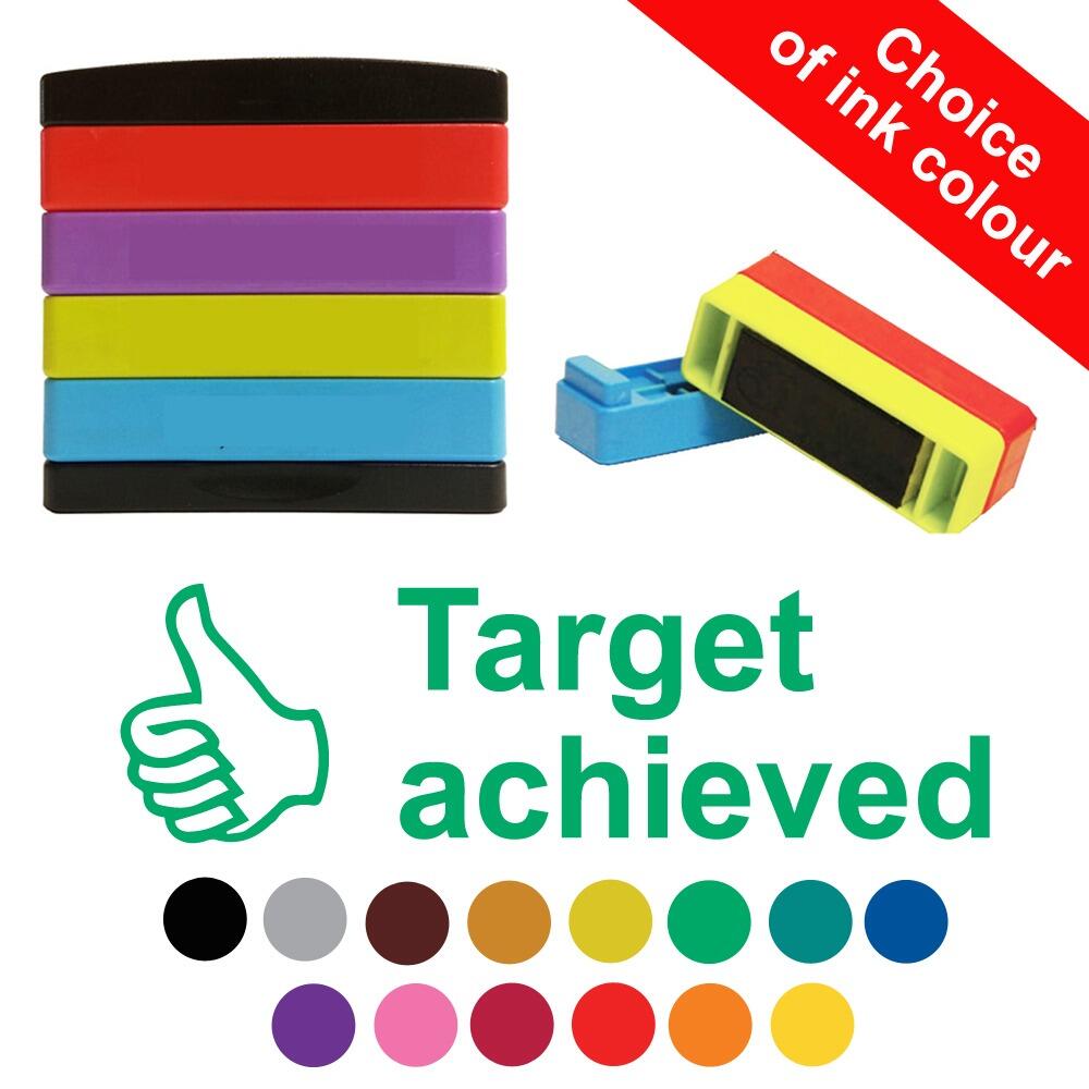 Layered Teacher Stamps |Target achieved Personalised Layer Teacher Stamp 44x14mm