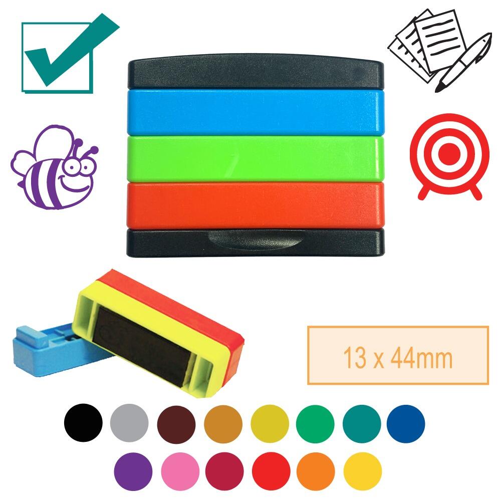 Stakz Layer Stampers | Stakz 3 Layer Custom School Stamp - Rectangle 13x44mm
