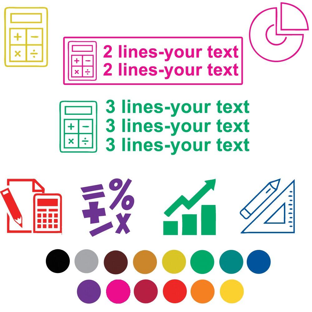 Maths Custom Stampers | Maths Subject Teacher Custom School Stamp