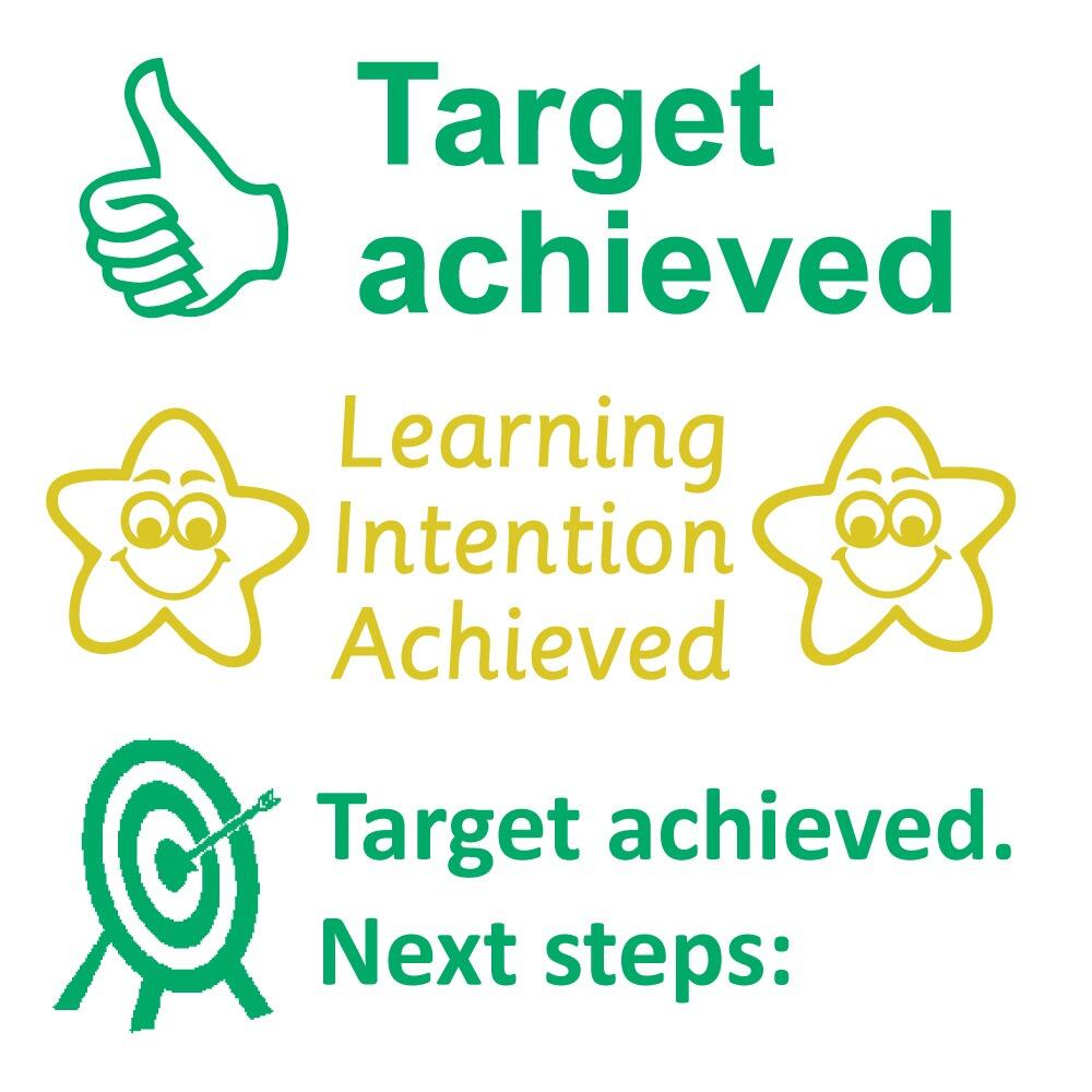 Teacher Stamps | Target, Learning Objective / Intention Marking Stamps With Personalisation Options