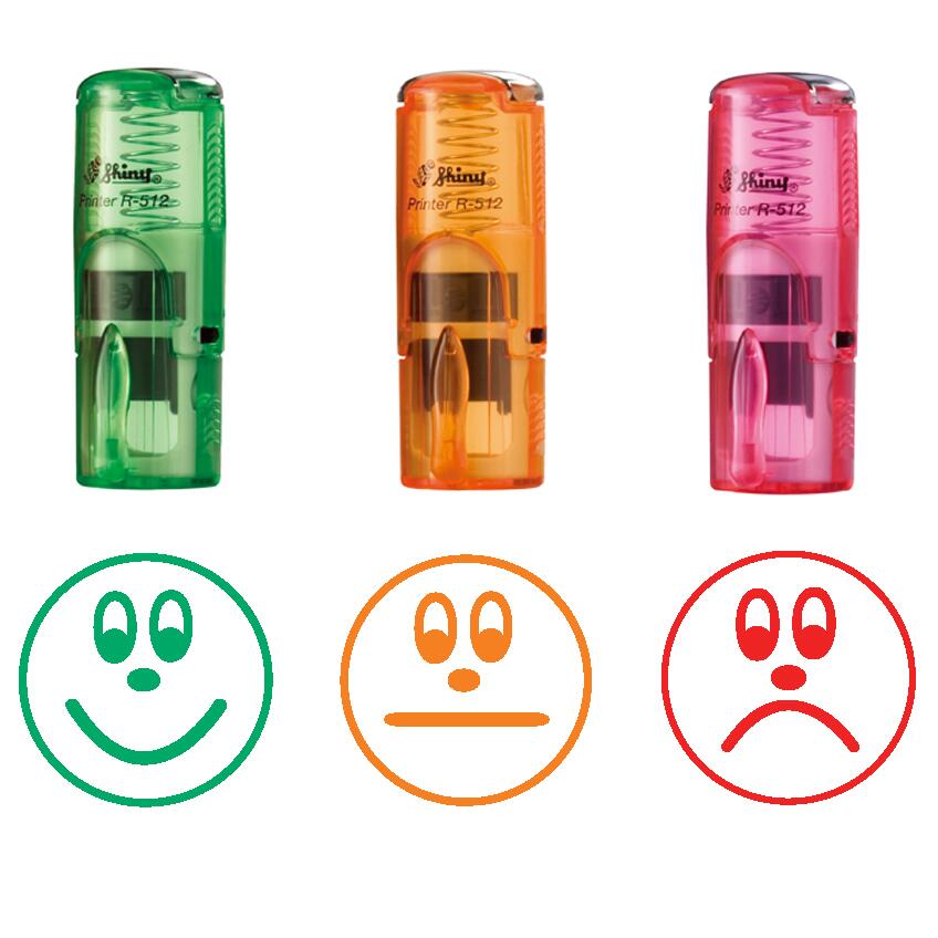 3 faces, small teacher stamp set