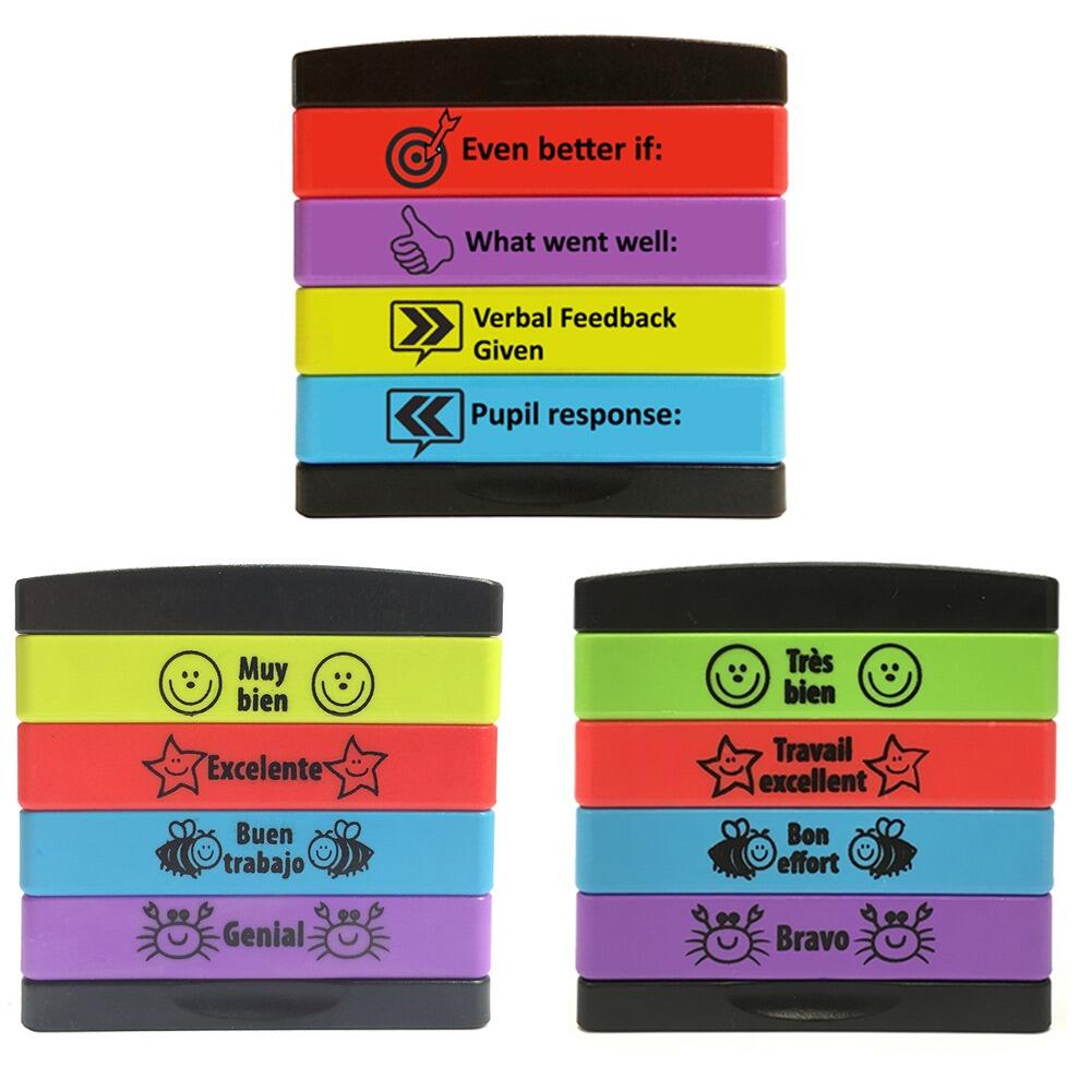 Teacher Stamp Sets | Stakz Layer Stamp Sets for Teachers. Great Value, Layer System for Multiple Stamps