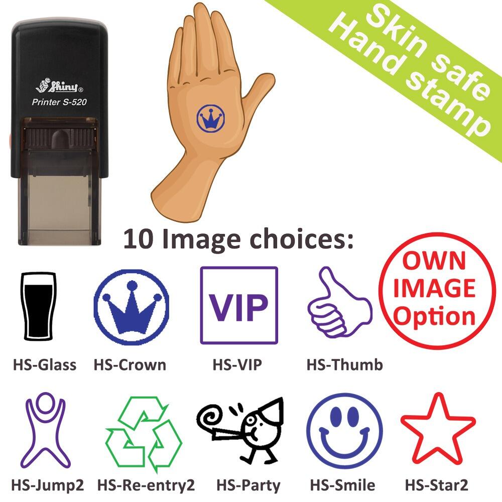 Image options - Hand Stamp | Skin Safe Stamper for Events / Admission Control
