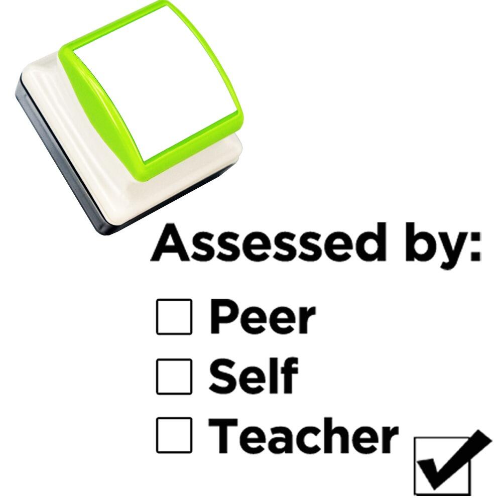 Teacher Stamps | Assessed by: Peer / Self / Teacher Stamper - 26x31mm SALE ITEM