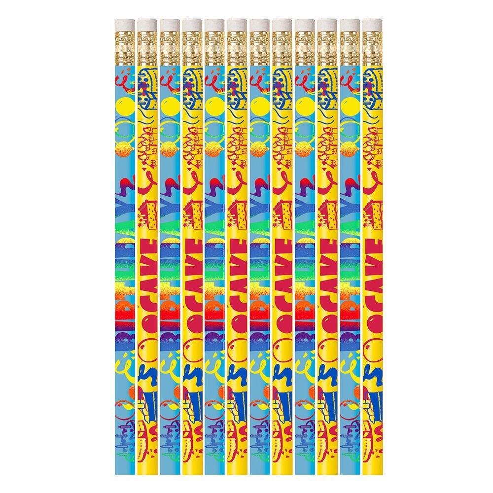 Pencils for Kids | 12 x Birthday Cake (Scented) Pencils. Low Cost Class Birthday Gifts