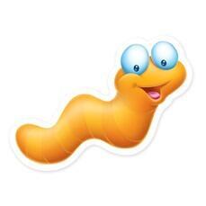 Classroom Display Card Cutouts | 72 Cute Worm Cut Outs