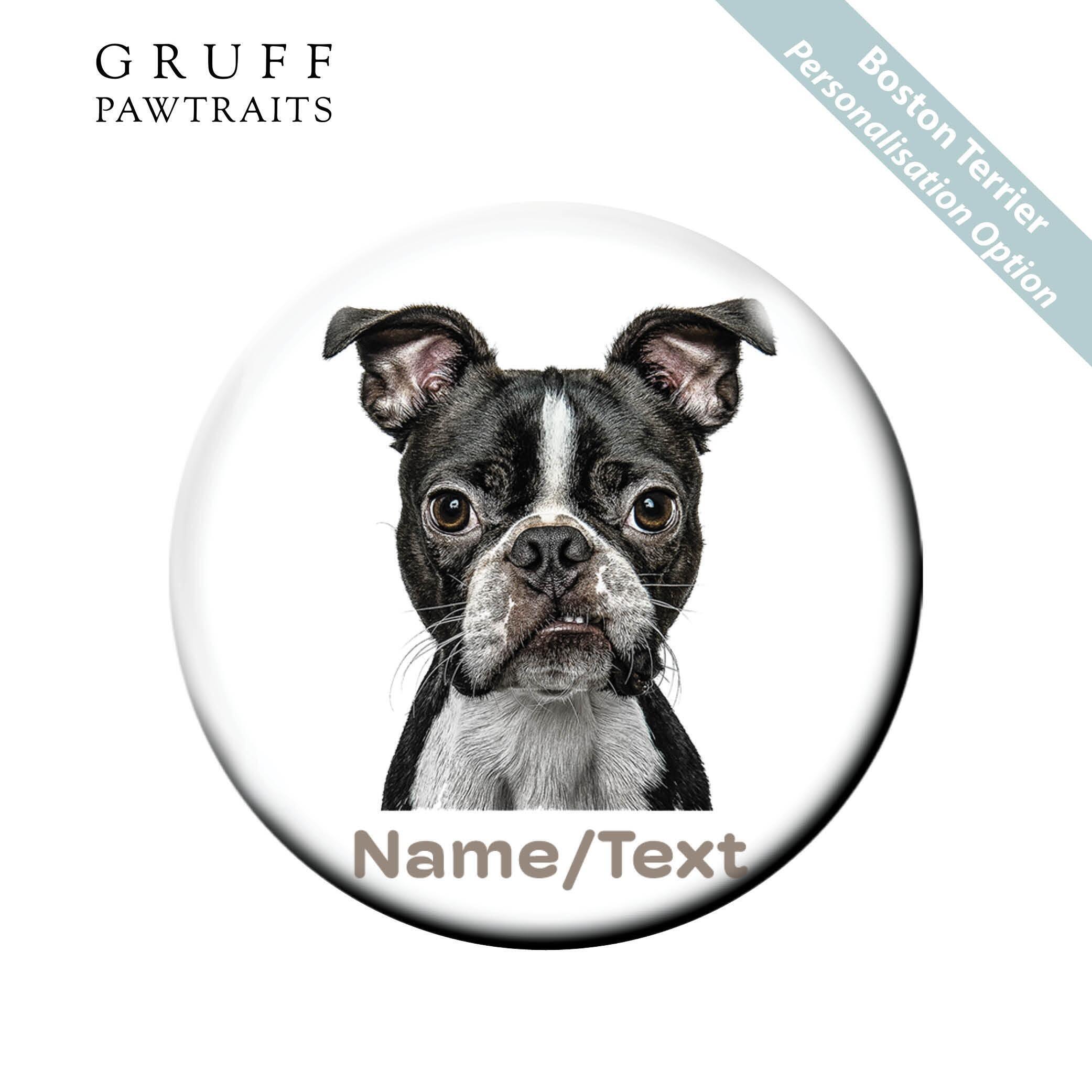 Bulk Dog Fridge Magnet Gifts | Personalised Boston Terrier Fridge Magnets - Gruff Pawtraits. Trade