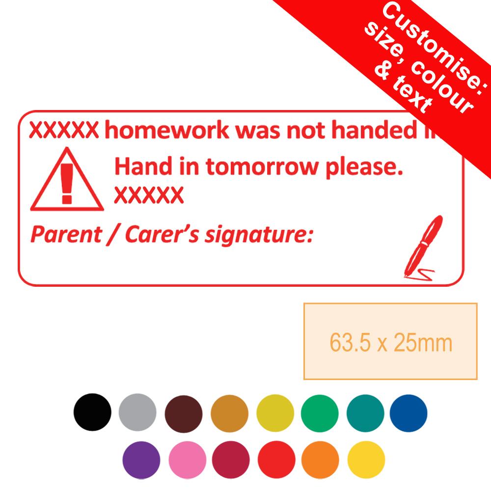 Large Self-inking Teacher Stamps | (Subject) Homework Customisable