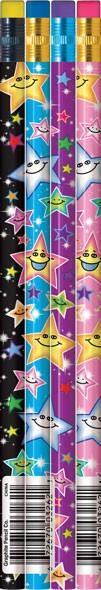 Pupil Gift Ideas | Low Cost Packs of Colourful Smiley Star HB Pencils. Quantity Discounts